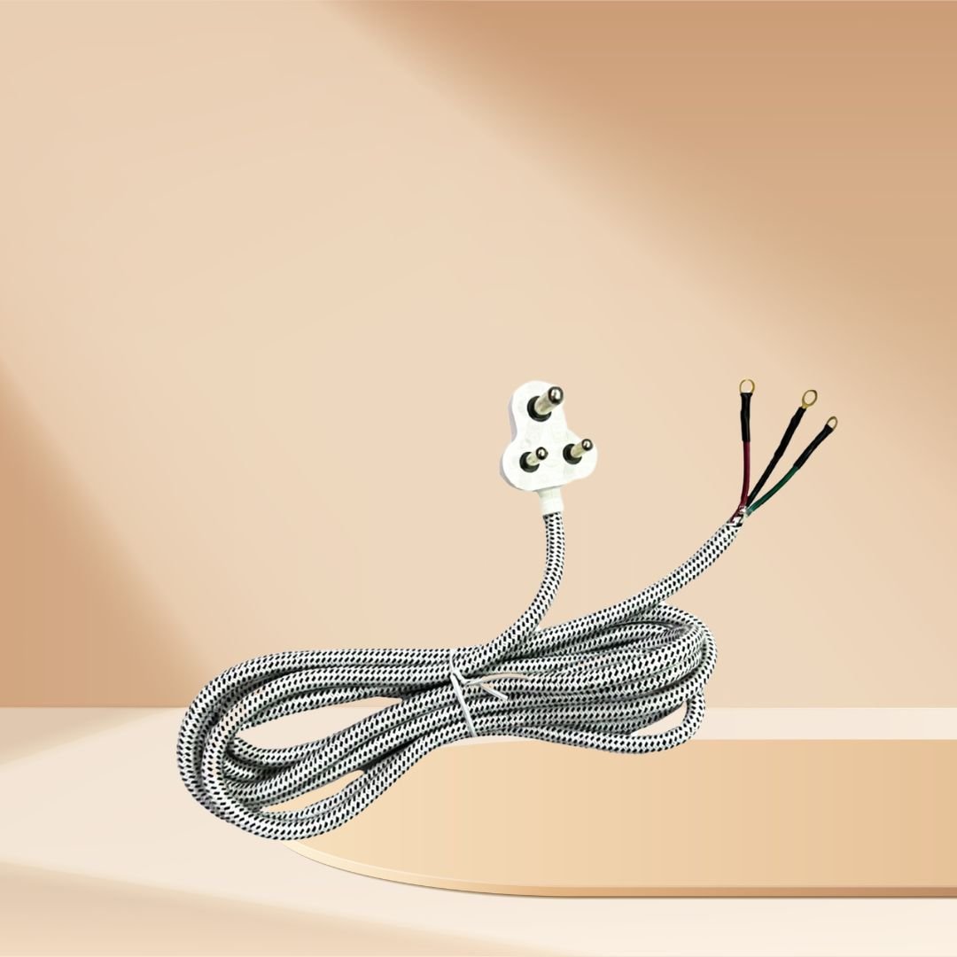 CALLSA Iron Press Pure Copper Cable Cord, 3 Pin Top, 100% Pure Copper with Versatile Compatibility Suitable for Iron Presses (3 Meter)