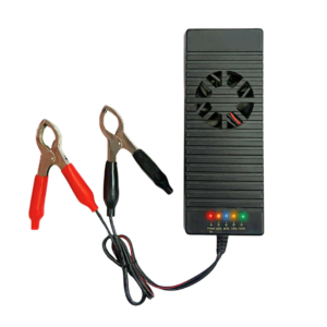 12V 10A Fast Battery Charger with 5-Level LED Indicator for Car & Bike, with Cooling Fan,Heavy Duty Clamps for Lead Acid, Lithium, Inverter & UPS Batteries with Digital Voltage Display